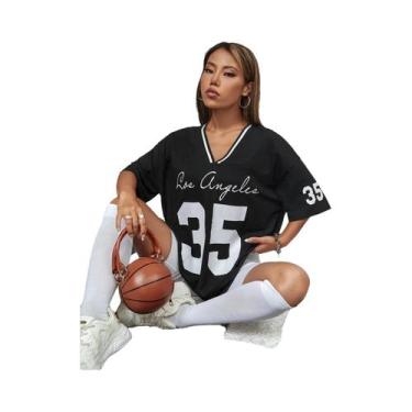 Imagem de Camiseta Feminina De Basquete Com Decote Em V Para O Verão, Ajuste Sol