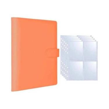 Imagem de Álbum De Cartões Kpop A5 Em Couro PU Com 200 Slots E 4 Bolsos Para Col