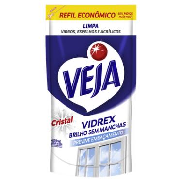 Imagem de Limpa-Vidro Cristal Veja Vidrex Sachê 400ml Refil Econômico