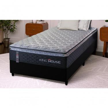 Imagem de Cama Box Solteirão 96x203 Preto Dakota Espuma D33 King House
