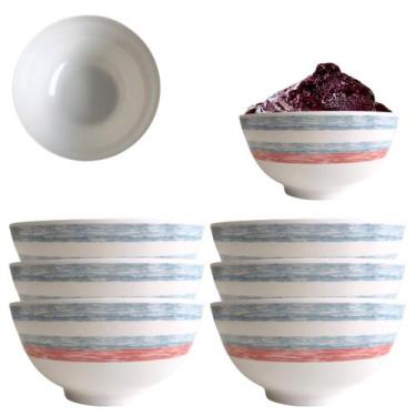 Imagem de 6 Tigelas Bowl em Melamina Decorado 720ml Para Sobremesas - Fx