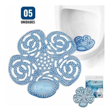 Imagem de Kit 5 Telas Perfumadas para Mictório Antirrespingo Marine Azul UPPRO D