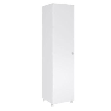 Imagem de Armário Multiuso com Rodízios e Cabideiros Mendoza Branco - ART IN