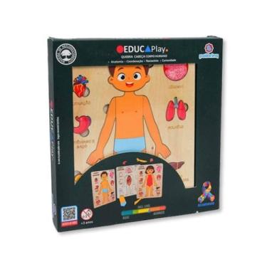 Imagem de Brinquedo educativo quebra cabeca corpo humano - polibrinq -, MENINO