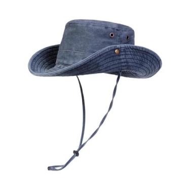 Imagem de Chapéu Bucket Masculino De Aba Larga Lavado, Casual Para Exterior, Pro