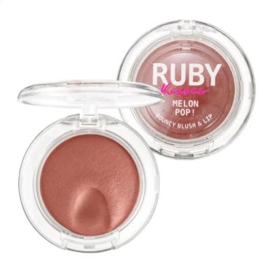 Imagem de Blush e Lip Bouncy Ruby Kisses Melon Pop! Mauve Mbb01bb