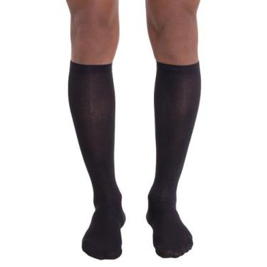 Imagem de Meia masculina 3/4 média compressão kendall, G, Preto
