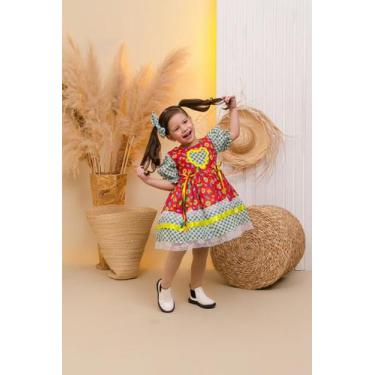 Imagem de Vestido Junino Cordel Encantado Verde - Joaninha Baby, 02 ANOS