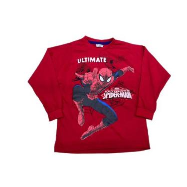 Imagem de Camiseta Spiderman Homem Aranha Blusa de Frio Manga Longa Infantil Sup