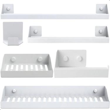 Imagem de Kit de Acessórios Para Banheiro Branco 6Pcs F.Master Slim DF - FassinS