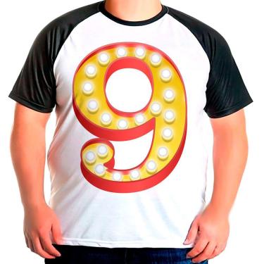 Imagem de Camiseta Masculina Raglan Plus Size CIRCO NUMERO 9