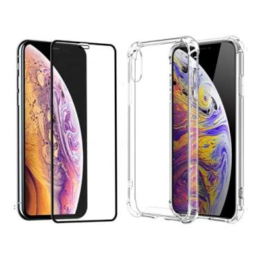 Imagem de Kit Capinha Antishock + Película 3D Cobre Tudo Compatível iPhone XS Max