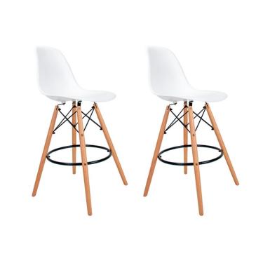 Imagem de Conjunto com 2 Banquetas Charles Eames Branco