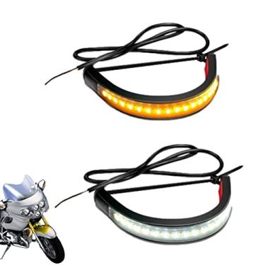Imagem de 5 Pcs Faixa de luz de freio LED para motocicleta | Placa Luz de Freio Parar Pisca Sinalizadora | Luz de placa de licença de freio de cauda de sinal de mudança de LED flexível universal Aelevate