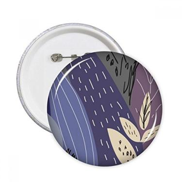 Imagem de Folha abstrata plantas arte padrão pinos redondos crachá botão emblema acessório decoração 5 peças