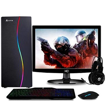 Imagem de Easypc Computador Gamer Completo com Monitor LED Intel Core i5 8GB HD 500GB (Nvidia Geforce GT) Kit gamer com mousepad Light, Preto, 24865