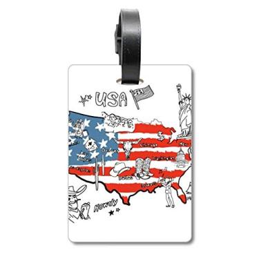 Imagem de Mapa dos Estados Unidos, Ilustração, Palavra, Bagagem, Etiqueta de Bagagem, Etiqueta de Scutcheon