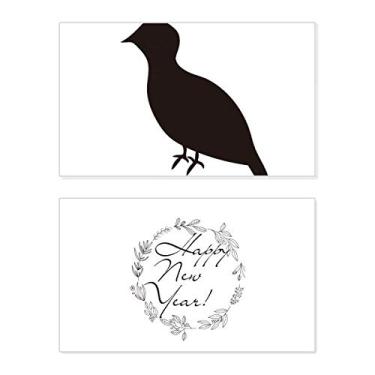 Imagem de Black Grouse Animal Rettrayal New Year Festival Cartão de felicitações Bless Message Present