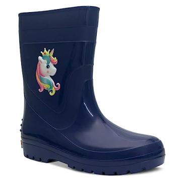 Imagem de Bota Feminina Menina Nº 25 Ao 32 Galocha Infantil Unicórnio 09.17 (Azul Marinho, BR, Criança de 4 a 8 anos, Numérico, 26)