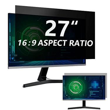 Imagem de [Pacote com 3] Tela de privacidade de computador de 67 polegadas para monitor widescreen 16:9, proteção removível para os olhos antirreflexo, luz azul, proteção de privacidade de computador, proteção de confidencialidade de dados, tela de privacidade de 27 polegadas