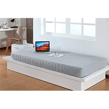 Imagem de Cobre leito Colcha com Elastico Solteiro Zapt Zum - 1 peça - Percal 200 Fios Algodão - Matelassado - Amarelo - Bernadete Casa