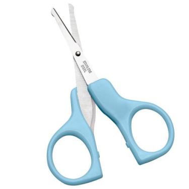 Imagem de Tesoura Baby Para Unhas - Ponta Arredondada - Marco Boni, Azul