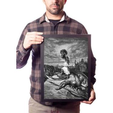 Imagem de Quadro Decorativo Davi Mata Golias Arte De Gustave Doré - Fanarte