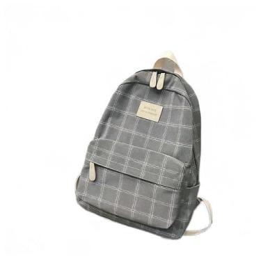 Imagem de Mochila Wokex Fashion - Mochila Feminina Cinza em Nylon para Faculdade