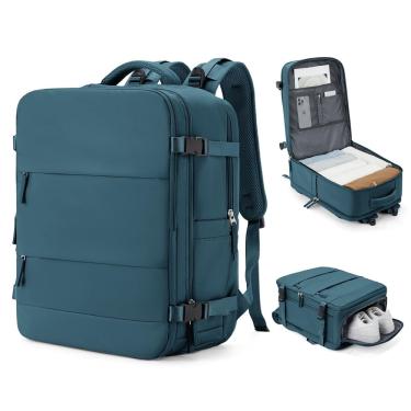 Imagem de Mochila de viagem coowoz grande impermeável para mulheres e homens azul