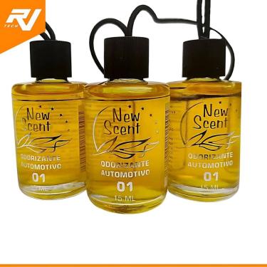 Imagem de Kit 3 Aromatizante Cheirinho Carro Essência Importada Newscent 15ml