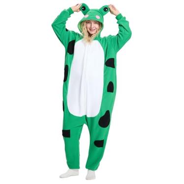 Imagem de LandRosy Pijama de pelúcia unissex de animais para dormir (sapo-130)