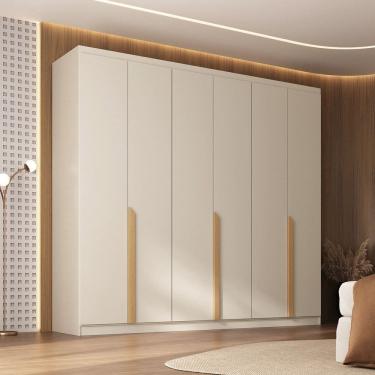 Imagem de Guarda-roupa Casal 6 Portas Topázio Cabecasa Madeiramadeira Algodão