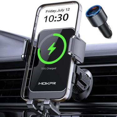 Imagem de Carregador de carro sem fio MOKPR 15W de carregamento rápido para iPho