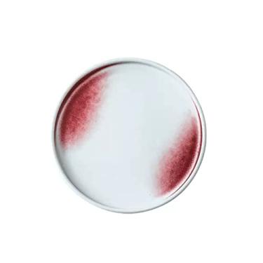 Imagem de Prato de serviço prato de jantar de cerâmica prato redondo de bife resistente a altas temperaturas prato plano de restaurante leve prato de jantar de luxo para restaurantes, famílias, pratos de hotéis