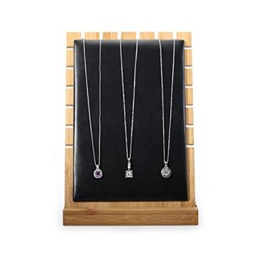 Imagem de Suporte de joias caixa de joias de madeira suporte de exibição para colar brinco pingente suporte de corrente placa de exibição caixa de armazenamento prateleira de exibição de joias expositor de