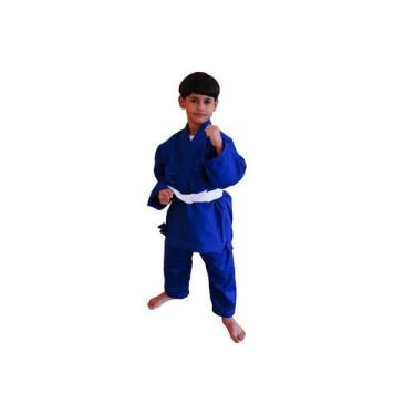 Imagem de Kimono Jiu-Jitsu Judô Infantil 1 Fit Promocional, M00, Azul