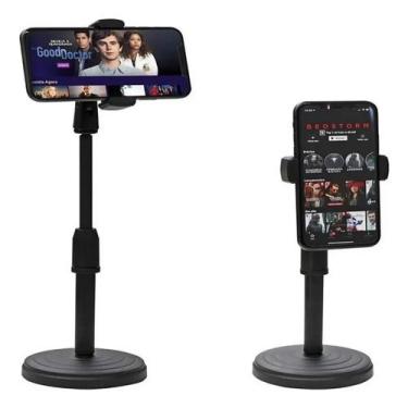 Imagem de Suporte Mini Pedestal Tripé de Mesa para Celular Design Ajustável 360 