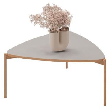 Imagem de Mesa de Centro Orgânica Para Sala Pé Metal Zira D04 Bali - Mpozenato, 