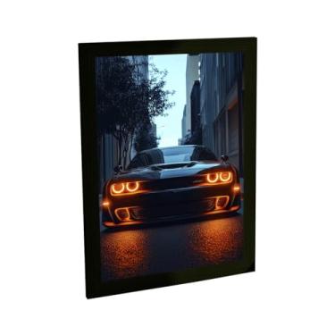 Imagem de Quadro Decorativo Carro Esportivo Preto Angel Eyes Decoração Poster Quarto Sala