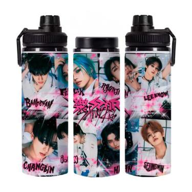 Imagem de Garrafa de Água Stray Kids Banda K-Pop em Alumínio 750mL - VilelaGG