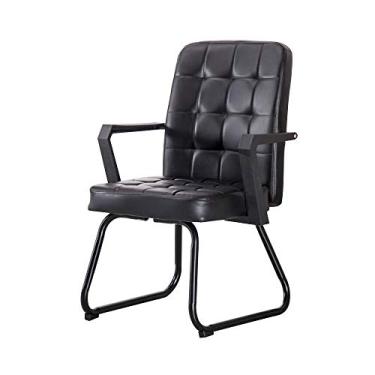 Imagem de UISLA Computador executivo de computador PU tecido de couro de poliuretano tecido de encosto alto arco para jogos computador de escritório ergonômico para sala de reuniões de estudo