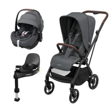 Imagem de Travel System Maxi-Cosi, Leona² Trio, Pebble Pro 360 com Isofix, Twillic Graphite