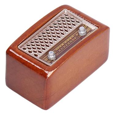 Imagem de Hztyyier 1:12 Casa de Bonecas Rádio Miniatura retrô Acessórios de Decoração de Mesa para Casa de Bonecas, Brinquedo Fofo para Dramatização