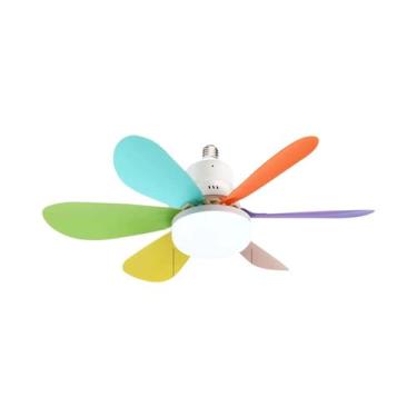 Imagem de Ventilador De Teto LED De 20,5 Polegadas Com Luz 40W E27, Controle Rem