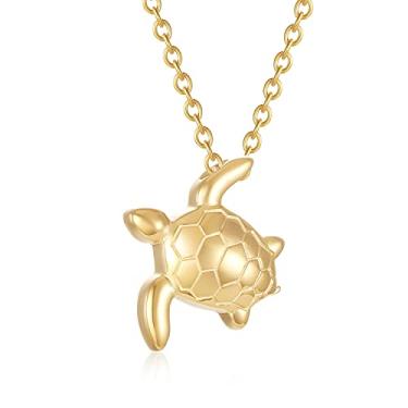 Imagem de Colar de urna de tartaruga marinha para cinzas memorial urna de lembrança joia suporte de cinzas urna cremação colar com pingente para mulheres e homens, Metal, não conhecido