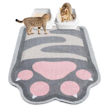 Imagem de Unicorn Catcher Tapete de areia para gatos tapete de caixa de areia de qualidade grande tapete antiderrapante tapete de armadilha de areia macio tapete de comida de gato fácil de limpar