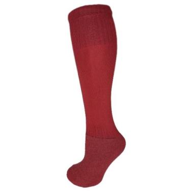 Imagem de 1 Par Meião Futebol Futsal Infantil Juvenil Atoalhada Branco Preto Ver