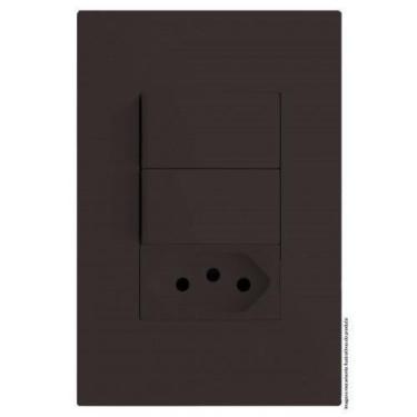 Imagem de Kit Interruptor Duplo Simples + Tomada 20A 4X2 Brs12254-8Ch - Blux Rec