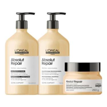 Imagem de Kit lorel absolut repair gold sh 750ml+cond 750ml+masc 250gr - LOREAL