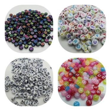 Imagem de Missanga Letras Redondas Kit 4 Modelos - Comercial Apetrechos